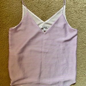 Purple striped tank top